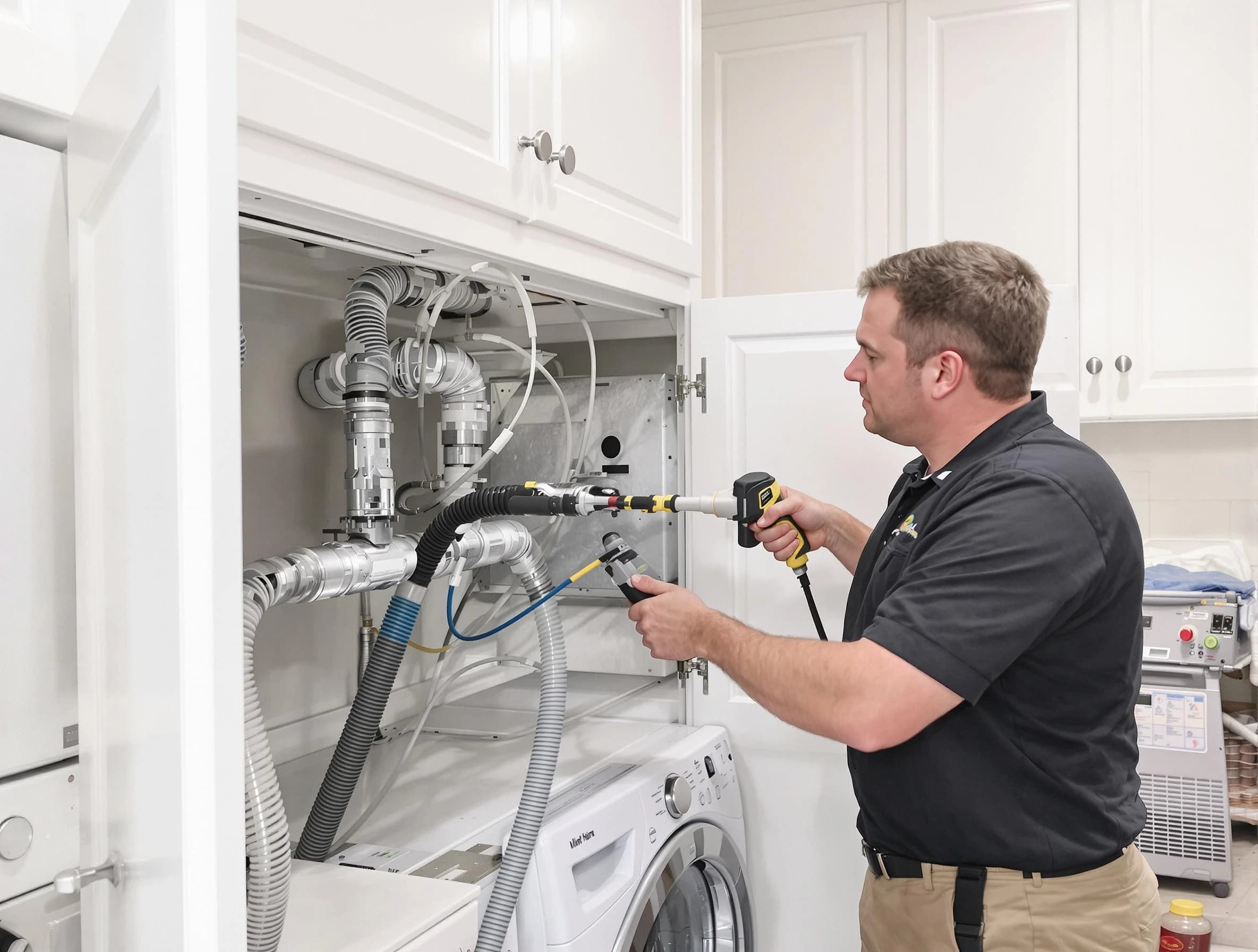 Sun Lakes Dryer Vent Cleaning professional removing severe blockage from a clogged dryer vent in Sun Lakes