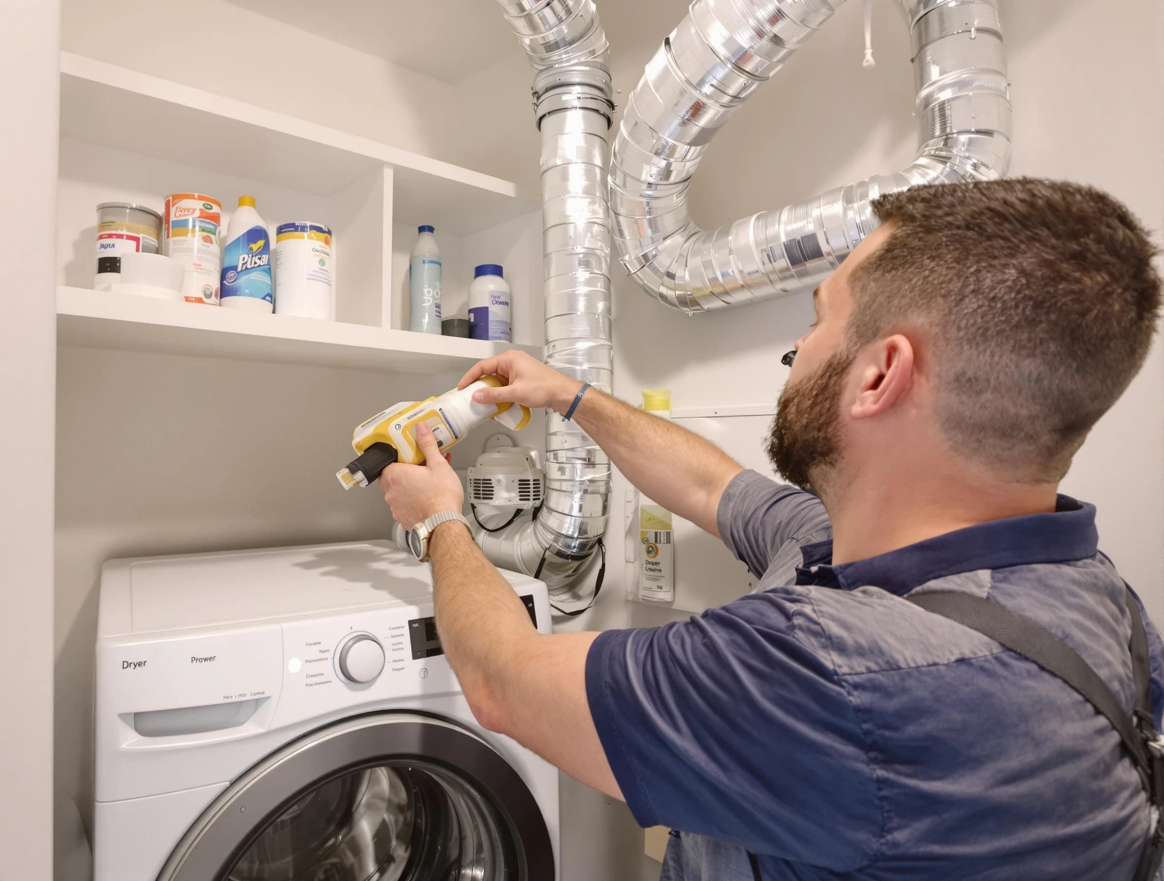 Sun Lakes Dryer Vent Cleaning technician performing dryer vent cleaning at a home in Sun Lakes