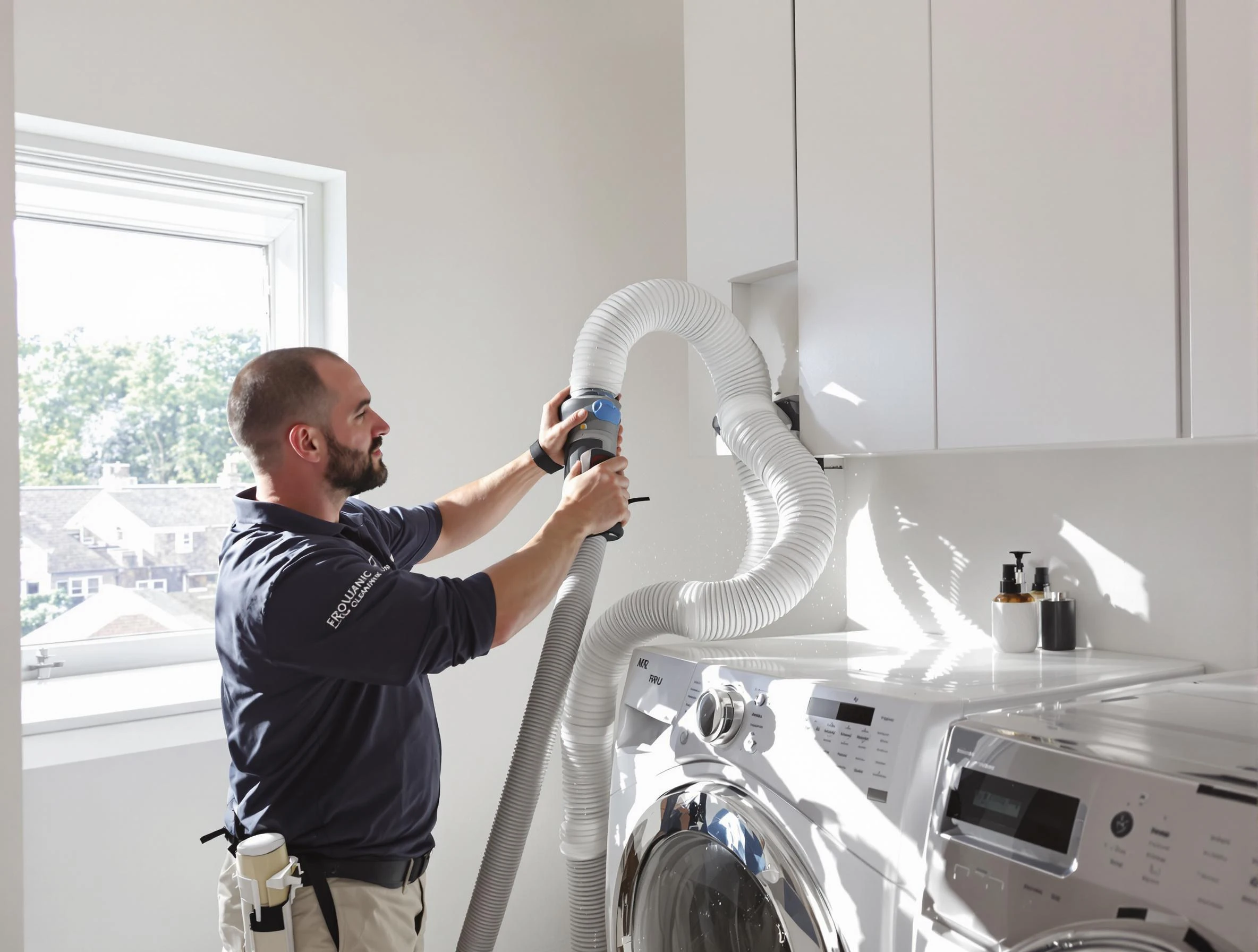 Certified Sun Lakes Dryer Vent Cleaning technician performing dryer vent cleaning in Sun Lakes